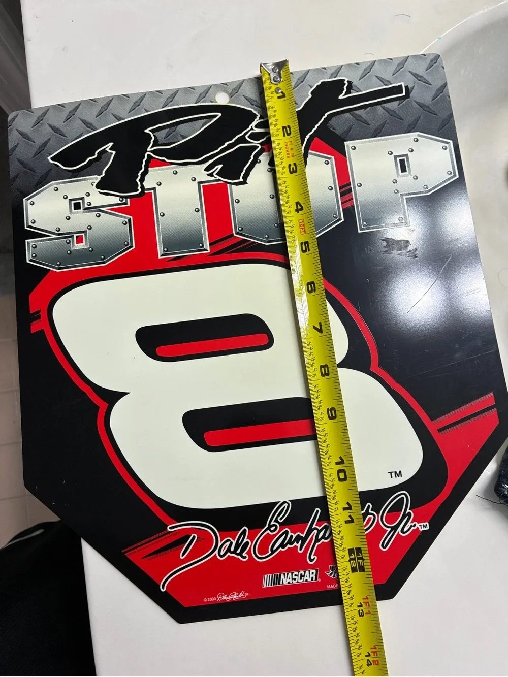Nascar Black Red White #8 Stop Sign Wall Decor